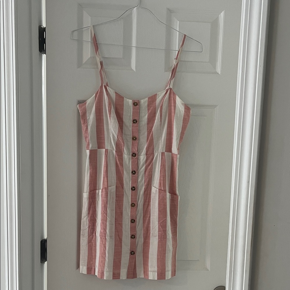 Forever 21 Pink and White Striped Mini Dress